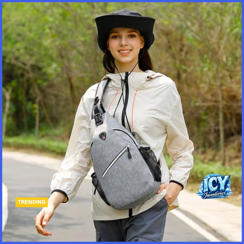 Polyester Sling Backpack, Multipurpose Crossbody … - image 2